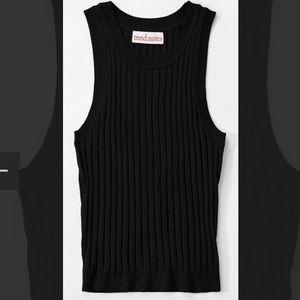 NEW Trend Notes Black Ribbed Basic Tank Top
